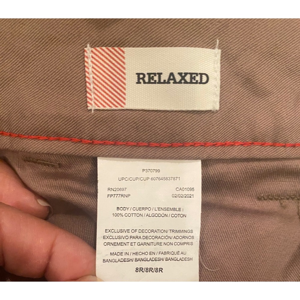 Dickies Womens Relaxed Fit Cargo Pants Brown Cotton Utility Straight Leg 8R - Picture 6 of 7